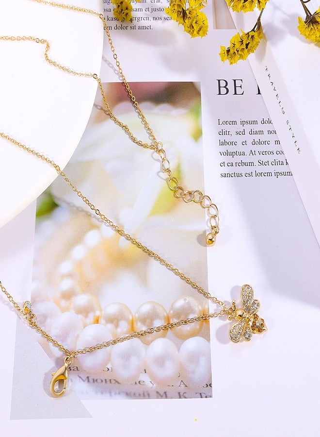 PLwelth Bee Layered Necklaces for Women Gold Bee Pendant Necklaces Long Dainty Gold Necklace Choker Necklaces Trendy Necklaces Jewelry Gifts - Image 4